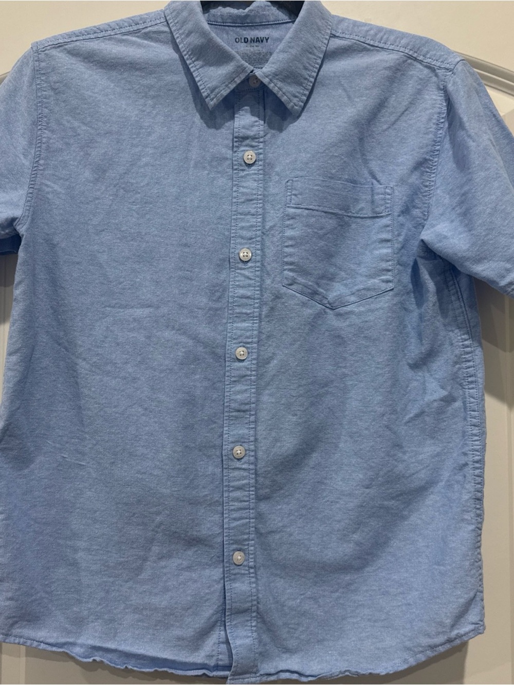 Old Navy Light Blue Boys Button-Up Shirt Size XL 14-16